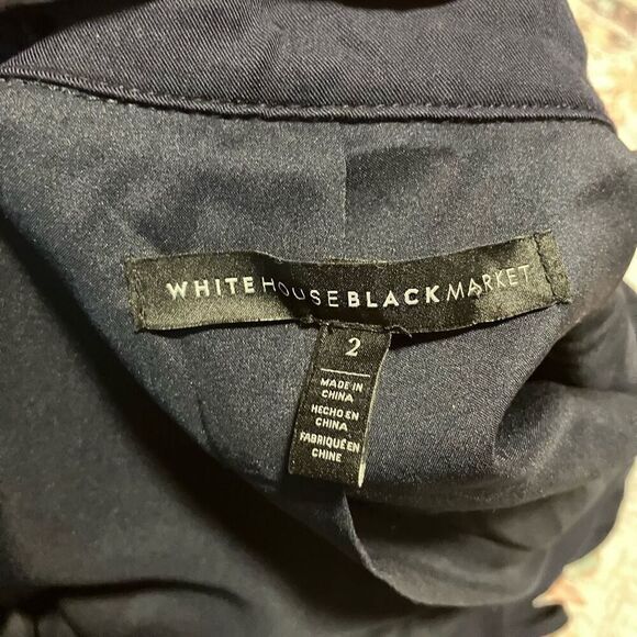 White House Black Market Modal Lyocell Blend Soft Utility Jacket Black Size 2 - Picture 6 of 7
